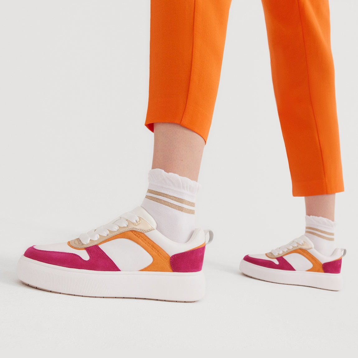 Sneaker Bianco Fuxia