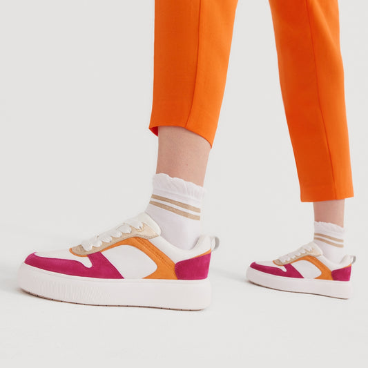 Sneaker Bianco Fuxia