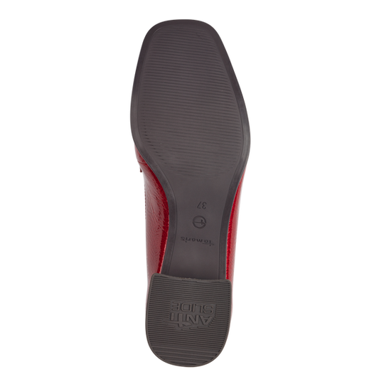 Mocassino vernice rossa