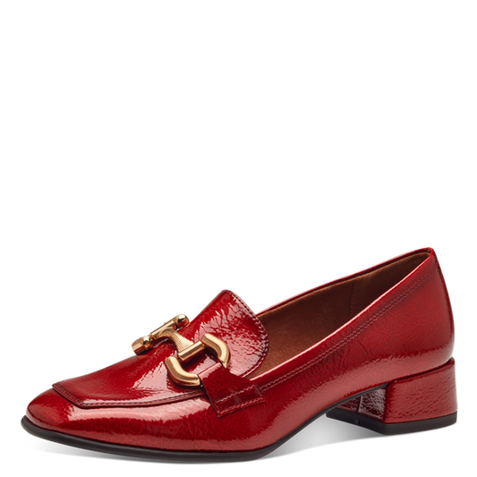 Mocassino vernice rossa