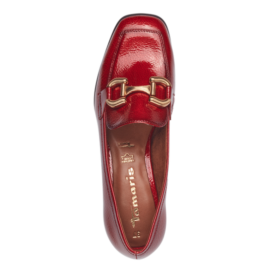 Mocassino vernice rossa