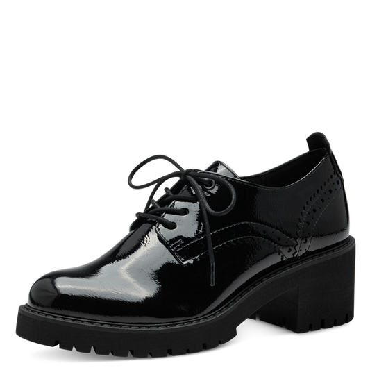 Francesina Nera Lucida con Tacco