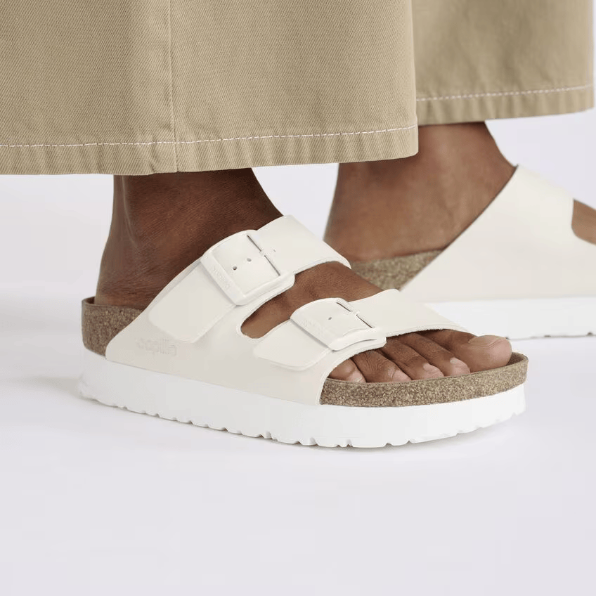 Birkenstock Arizona Pap Flex Platform Eggshell