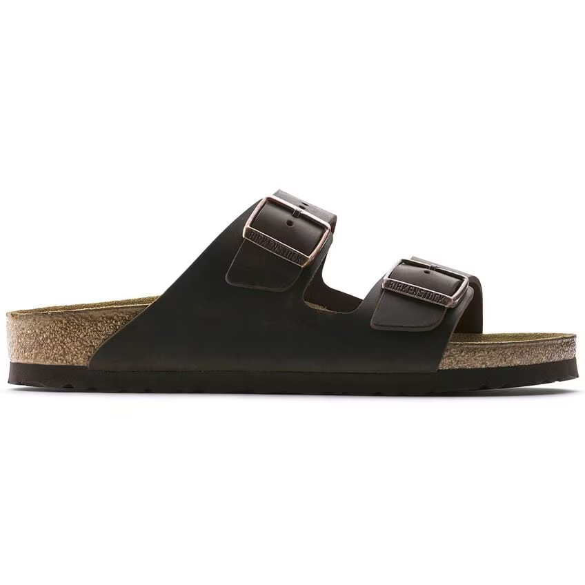 Birkenstock Arizona Habana Pelle Ingrassata Pianta Stretta