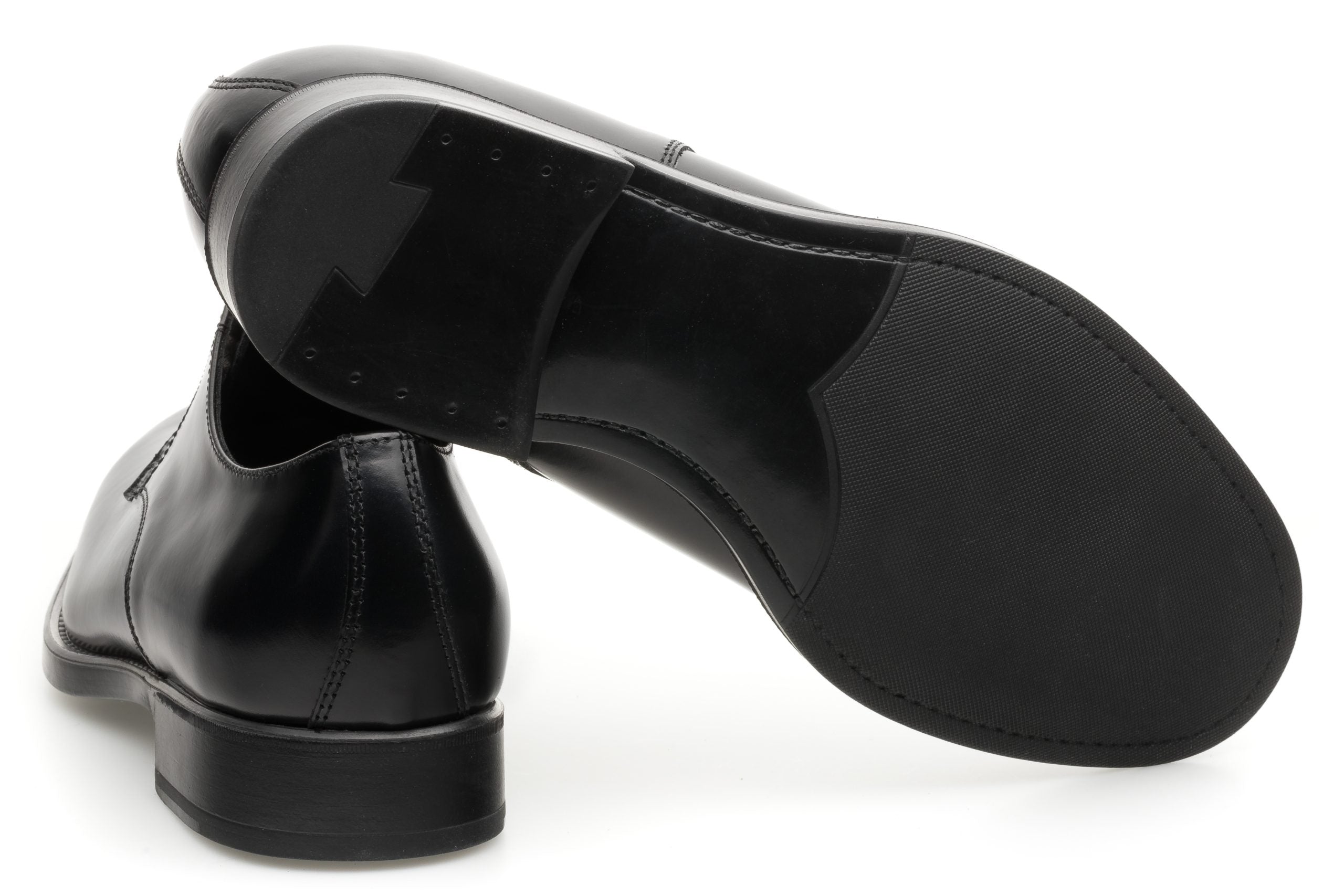 Antica Cuoieria Derby Nera Fondo Gomma Made in Italy