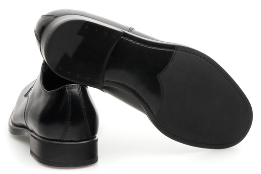 Antica Cuoieria Derby Nera Fondo Gomma Made in Italy