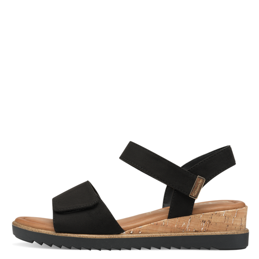 Tamaris Sandalo Nero con velcri