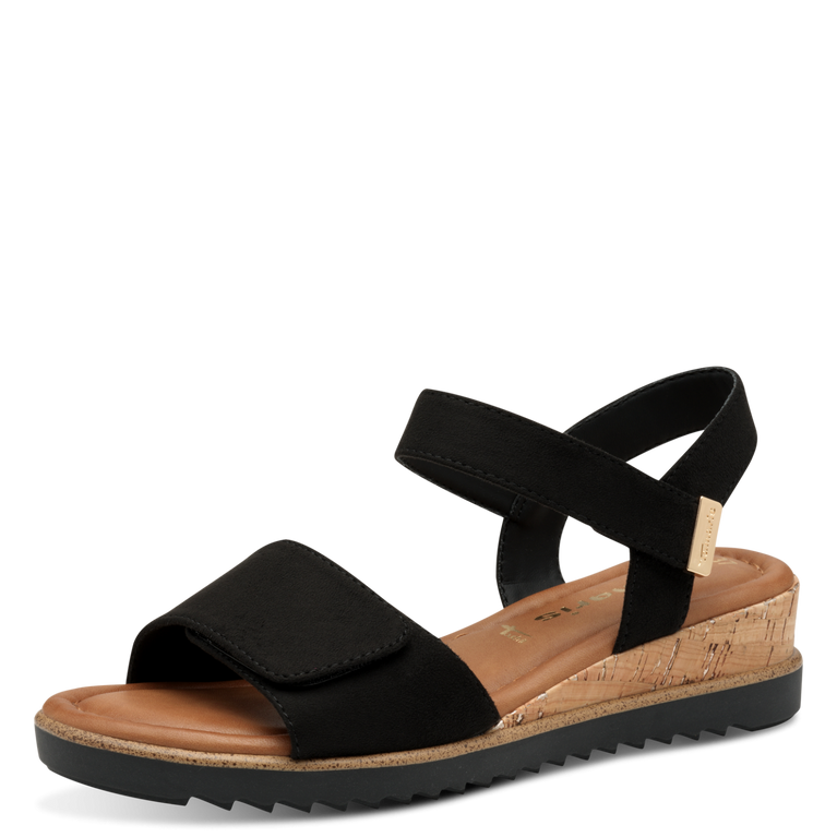 Tamaris Sandalo Nero con velcri
