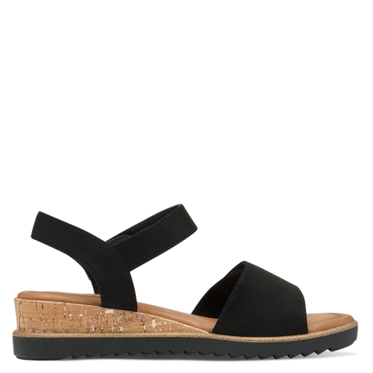 Tamaris Sandalo Nero con velcri
