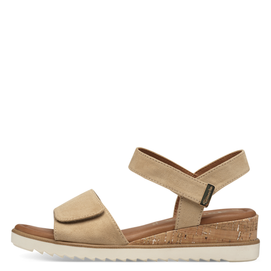 Tamaris Sandalo Beige Vegano con velcri
