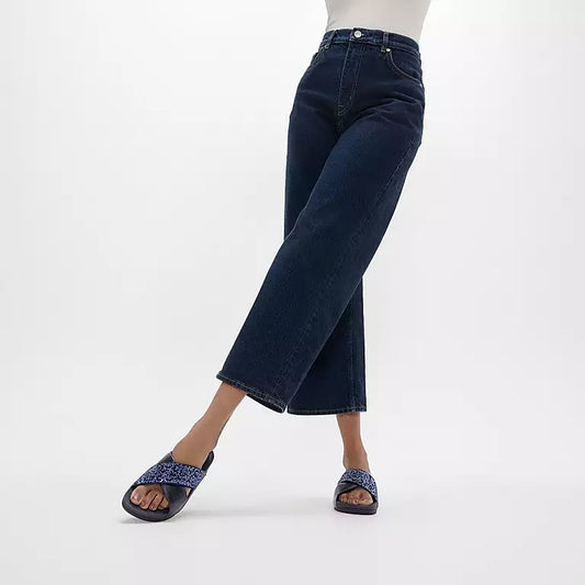 Fit Flop LULU Crystal-Mix Metallic Cross Slides blu