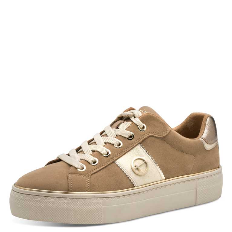 Tamaris sneaker marrone in memory foam