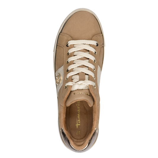 Tamaris sneaker marrone in memory foam