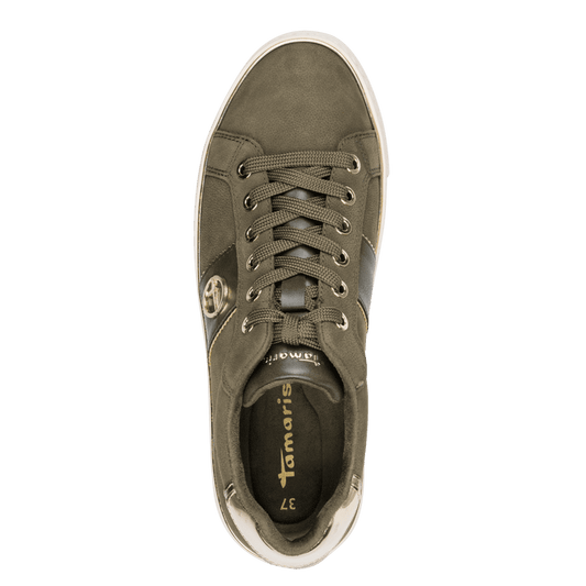 Tamaris sneaker verde in memory foam