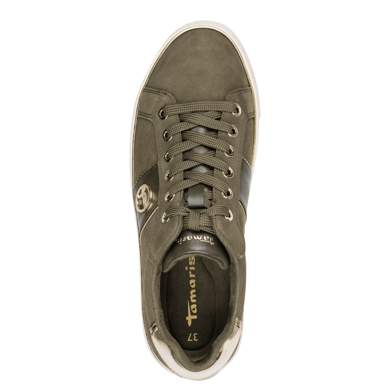 Tamaris sneaker verde in memory foam