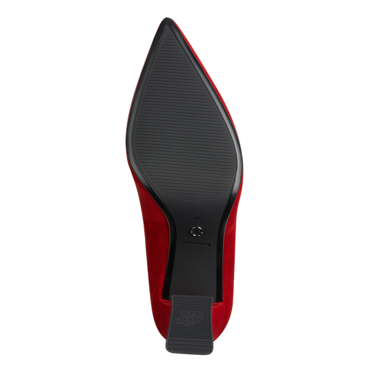 Tamaris decollete rossa in camoscio