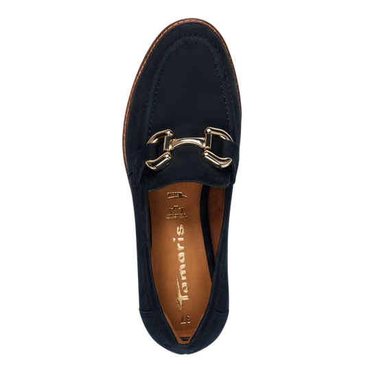 Tamaris mocassino camoscio blu