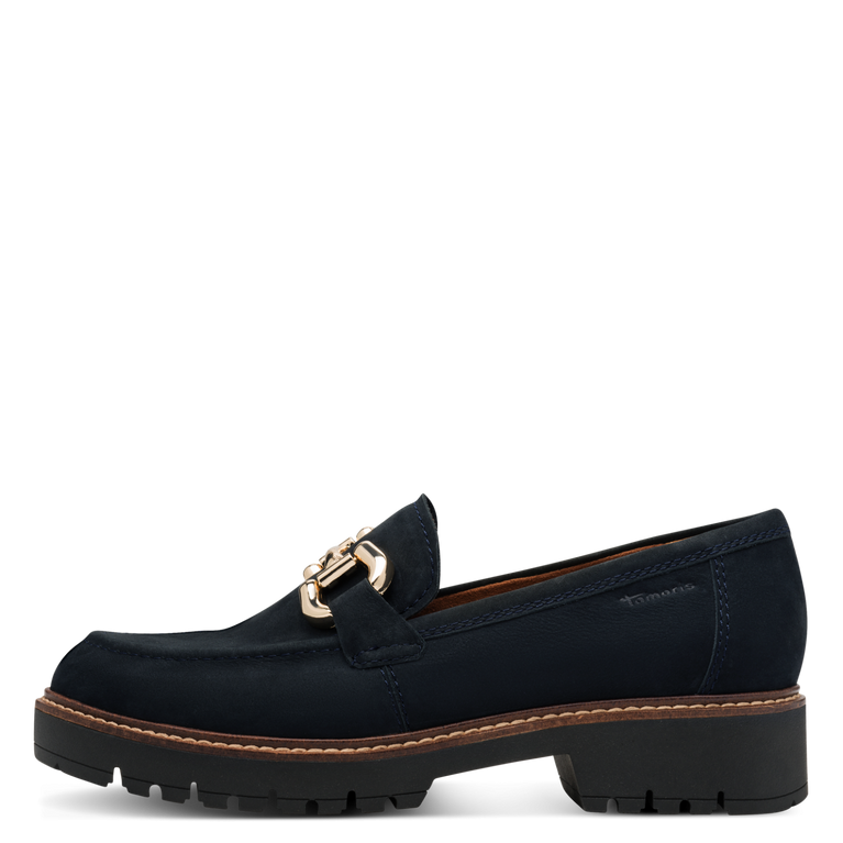 Tamaris mocassino camoscio blu