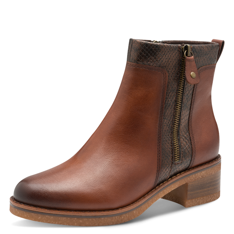 Marco Tozzi Stivaletto pelle cognac