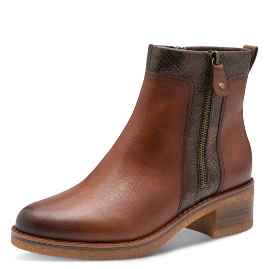 Marco Tozzi Stivaletto pelle cognac