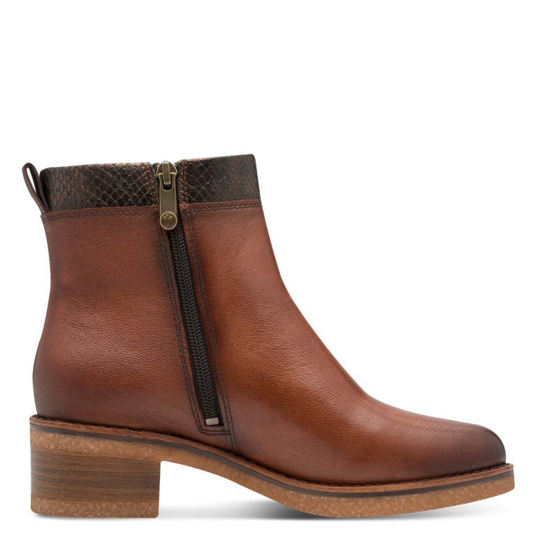 Marco Tozzi Stivaletto pelle cognac