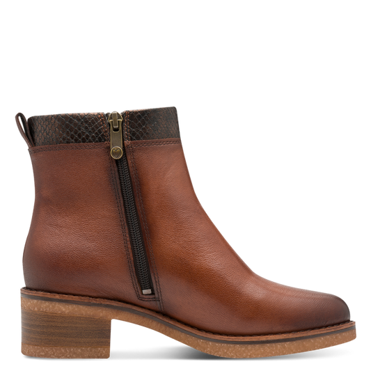 Marco Tozzi Stivaletto pelle cognac