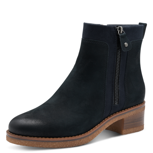 Marco Tozzi stivaletto camoscio blu