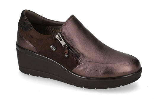 Valleverde mocassino bronzo con zip