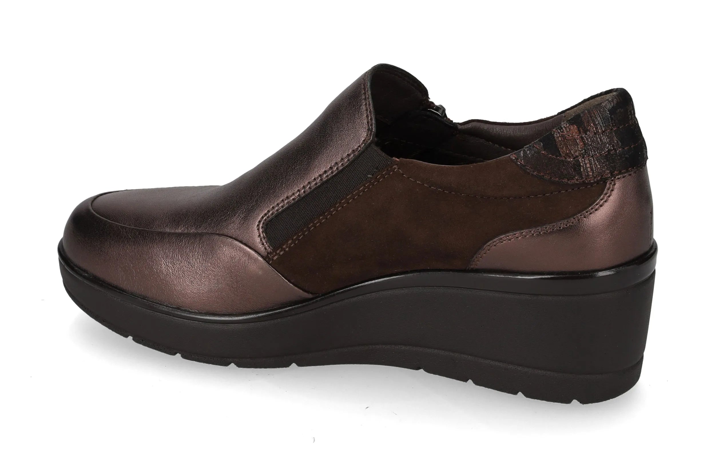 Valleverde mocassino bronzo con zip