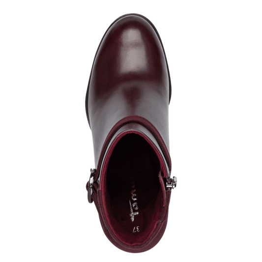 Tamaris tronchetto bordeaux da donna