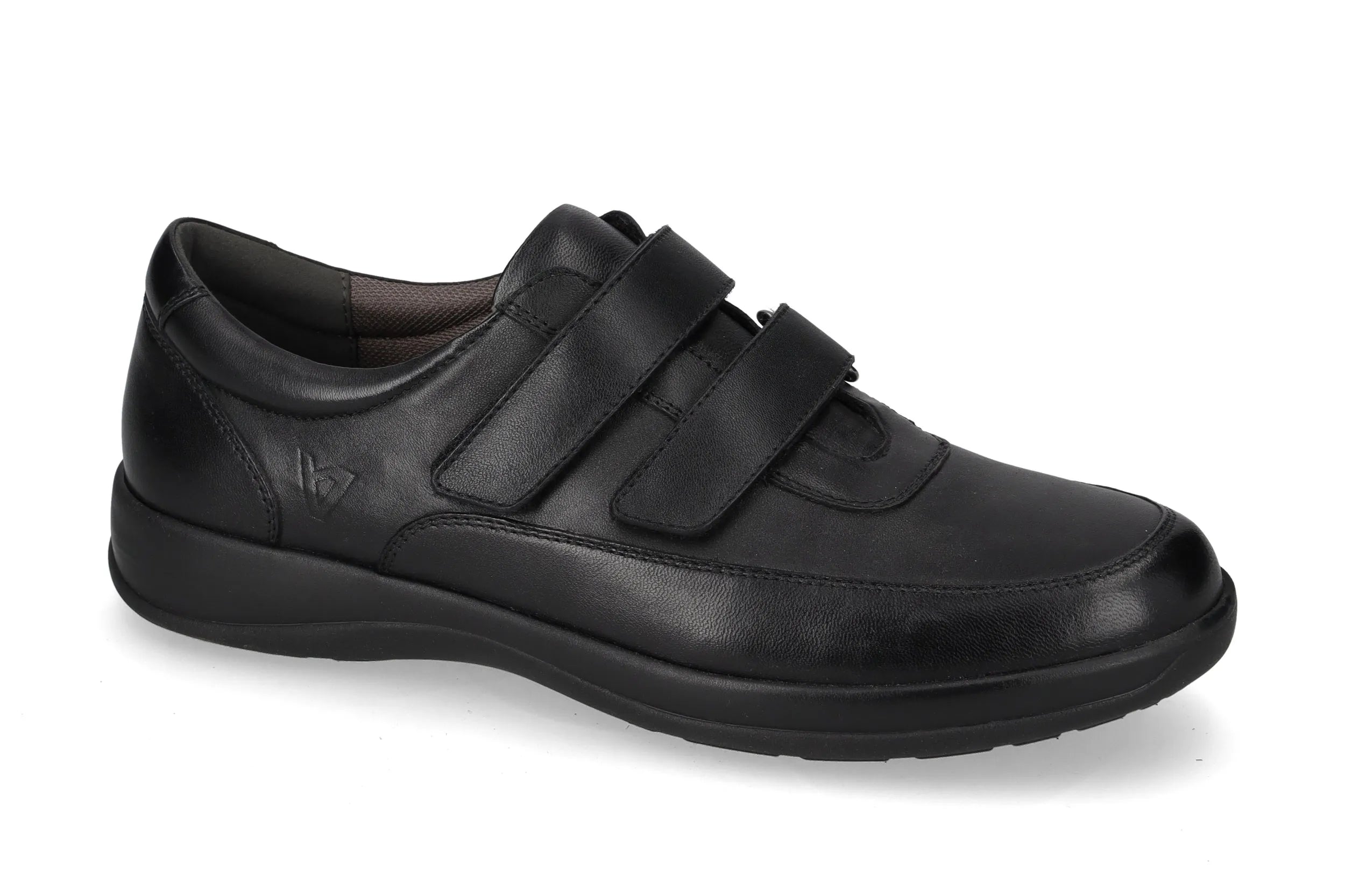 Valleverde Scarpa uomo vitello nero con velcri