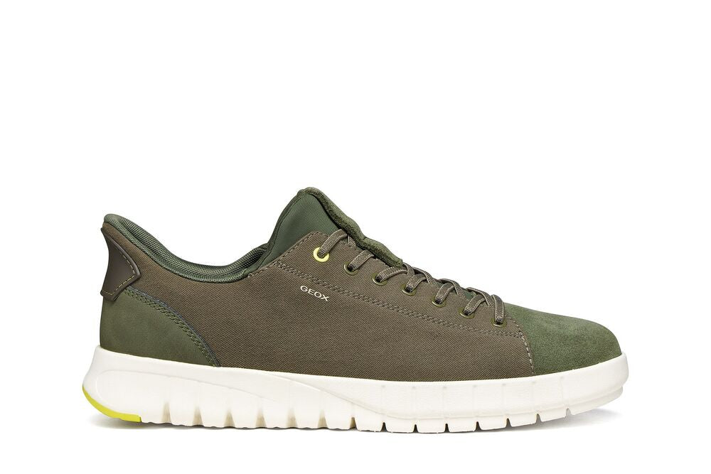 Geox Flextride Plus Uomo  Sneaker Slip In verde oliva