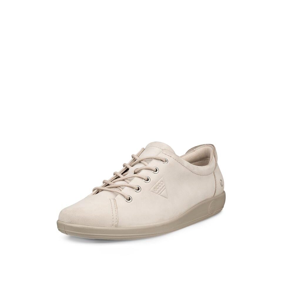ECCO SOFT 2.0 Donna  Scarpe Stringate in Nubuck Beige Pure Cashmere