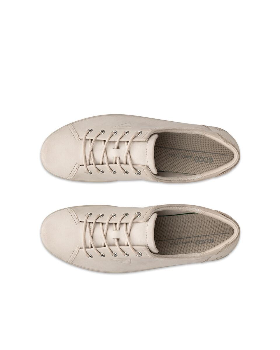 ECCO SOFT 2.0 Donna  Scarpe Stringate in Nubuck Beige Pure Cashmere