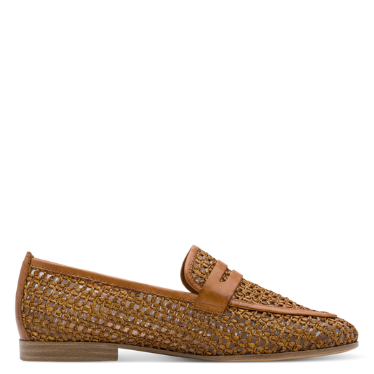 Tamaris Mocassino Intrecciato Donna Memory Foam Loafer Marrone con TOUCH-IT