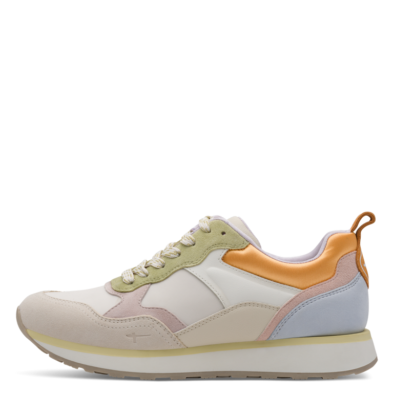 Tamaris sneaker beige Donna  Sneaker Beige in Pelle con Sottopiede Estraibile