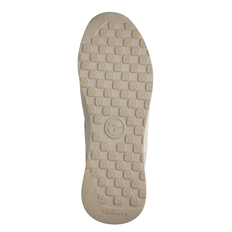 Tamaris sneaker beige Donna  Sneaker Beige in Pelle con Sottopiede Estraibile