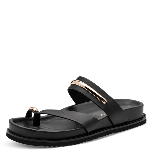 Tamaris Ciabatta nera Donna  Ciabatta Mule Nera in Pelle