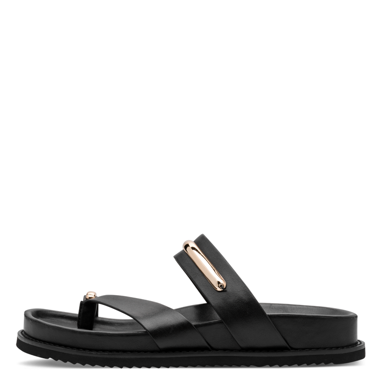 Tamaris Ciabatta nera Donna  Ciabatta Mule Nera in Pelle