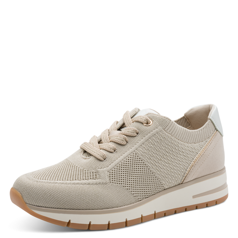 Marco Tozzi Sneaker tessuto Donna  Sneaker Vegan in Tessuto Beige
