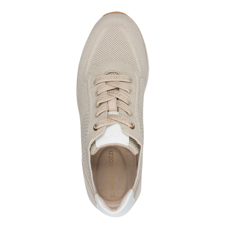 Marco Tozzi Sneaker tessuto Donna  Sneaker Vegan in Tessuto Beige