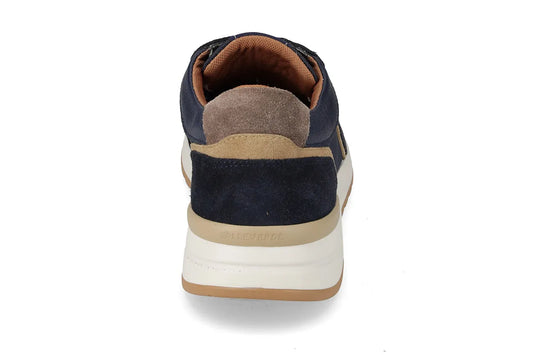 Valleverde Uomo Blu  Sneaker in Tessuto e Camoscio con Sottopiede in Pelle