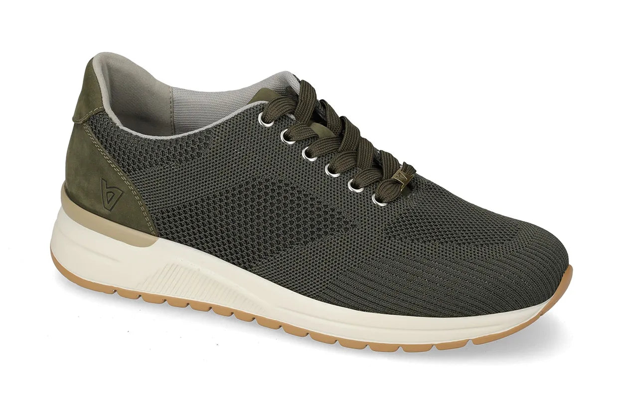 Valleverde Uomo Verde  Sneaker in Tessuto Traspirante con Sottopiede in Pelle