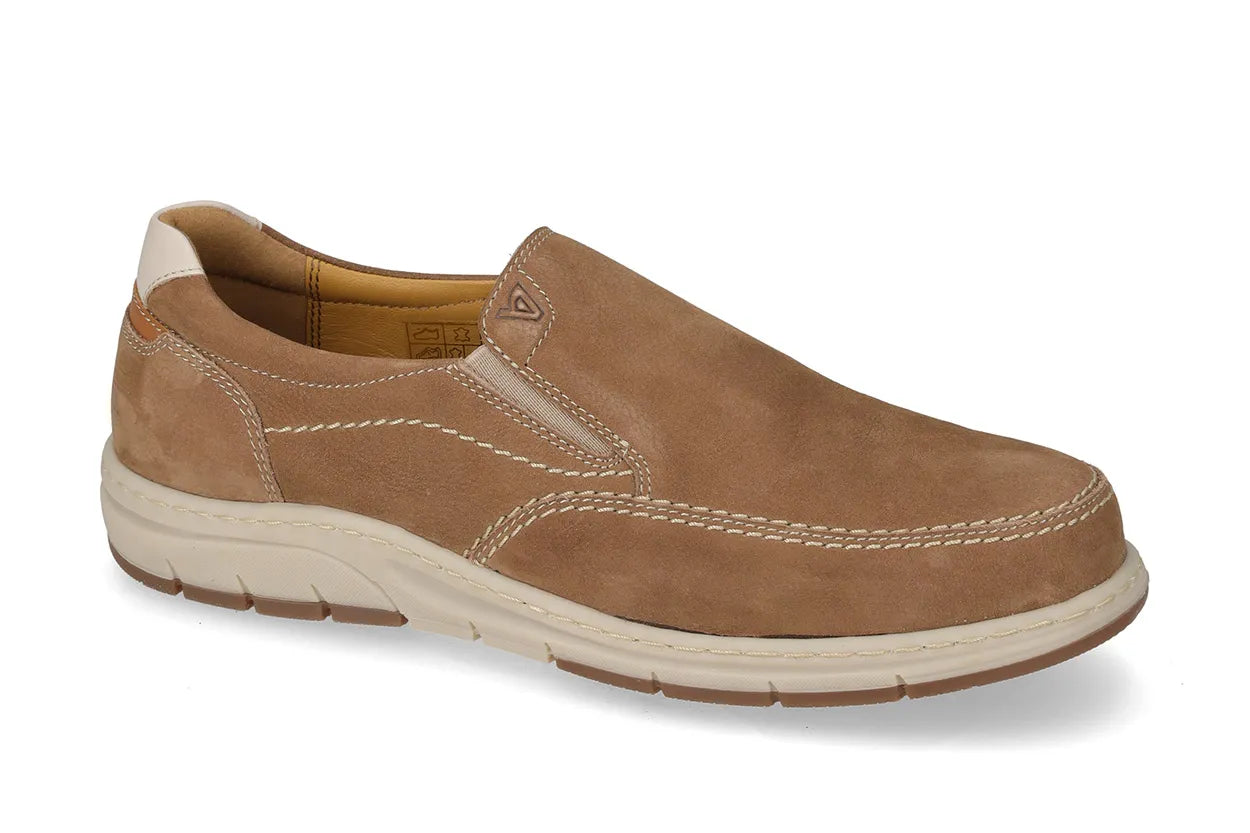 Valleverde Uomo Nabuk Avana  Mocassino Slip-On Comfort