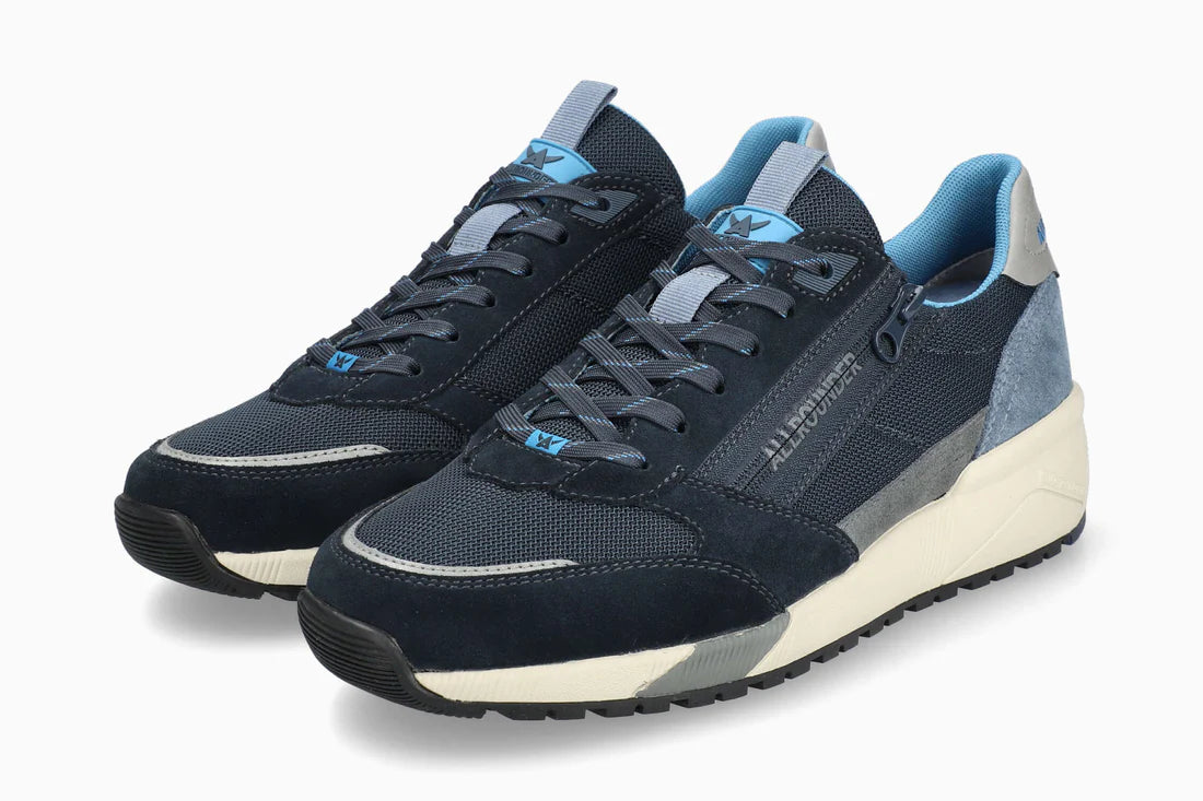Mephisto Allrounder SCARMARO Uomo Blu  Sneaker Comfort con Zip e Lacci