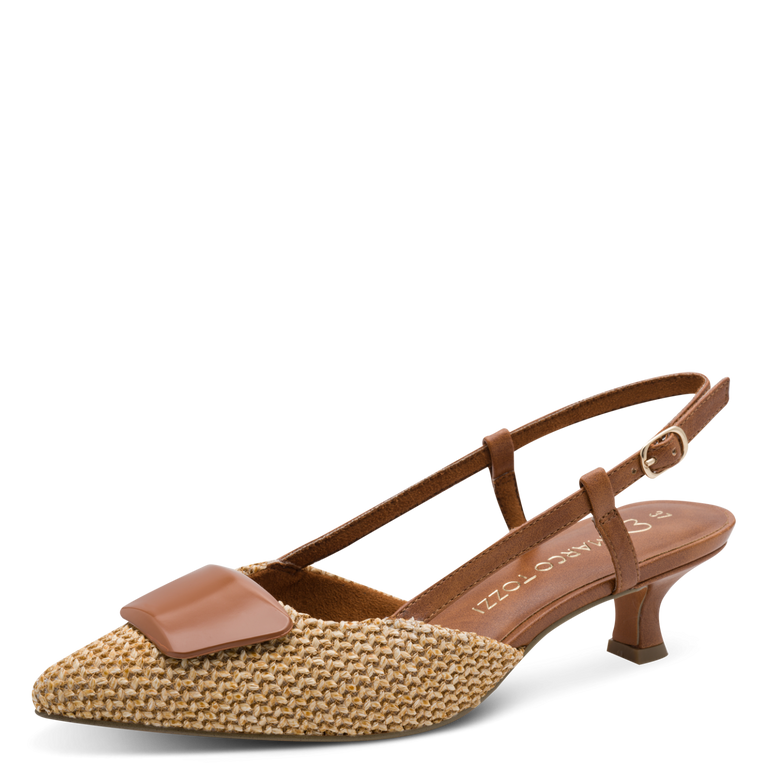 Marco Tozzi Chanel tessuto Cognac