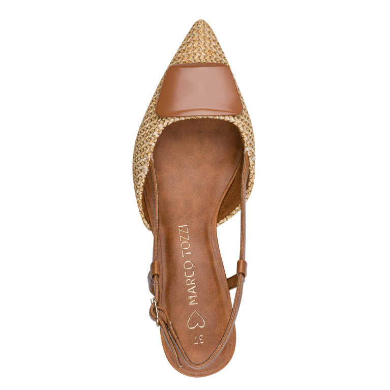 Marco Tozzi Chanel tessuto Cognac