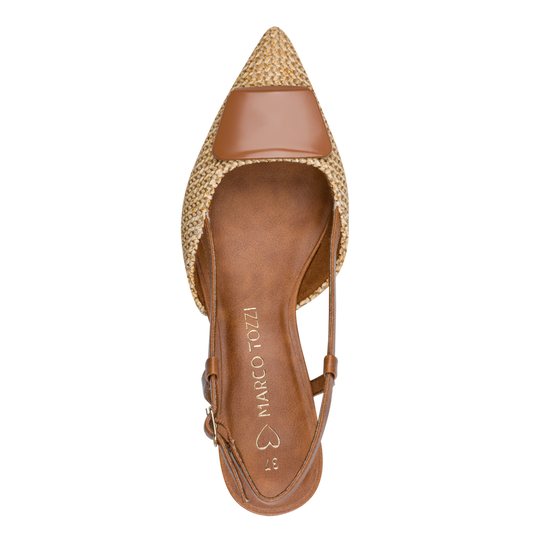 Marco Tozzi Chanel tessuto Cognac