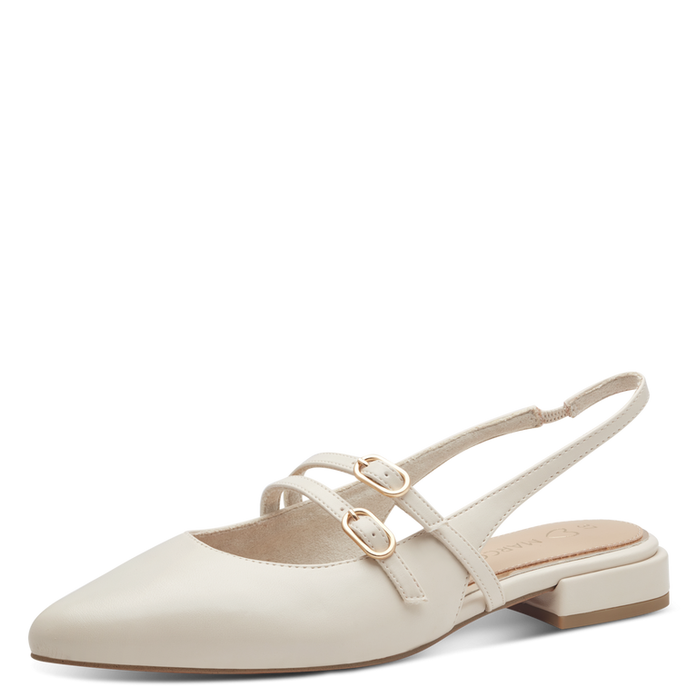 Marco Tozzi Chanel Slingback Donna Cream Vegan  Soft Lining e Plantare FEEL ME