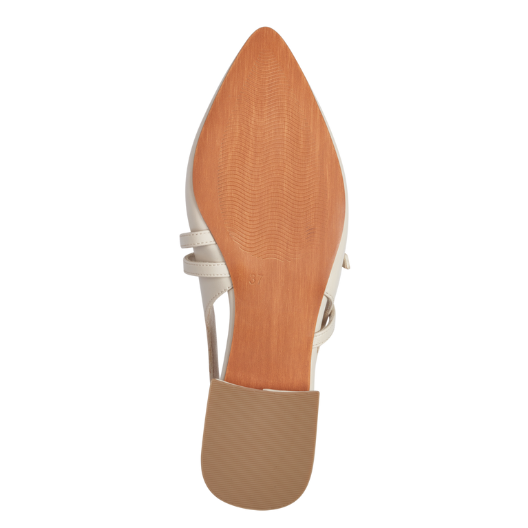 Marco Tozzi Chanel Slingback Donna Cream Vegan  Soft Lining e Plantare FEEL ME